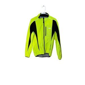 Arsuxeo Mens Cycling Jacket Neon  M windproof fleece lined reflective